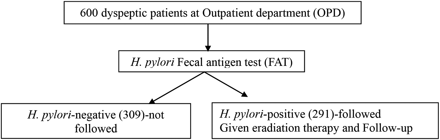 Prevalence of Helicobacter pylori infection and effectiveness of first-line triple eradication therapy among dyspeptic patients at hospitals in Hawassa City, Ethiopia: a cross-sectional follow-up study