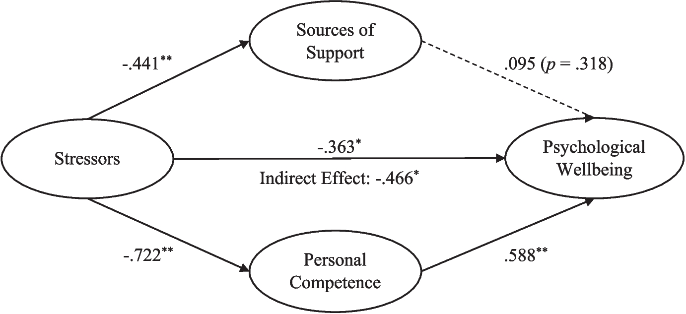 Mediation Effect of Resilience Between Stressors and Psychological Wellbeing of Asian International Students