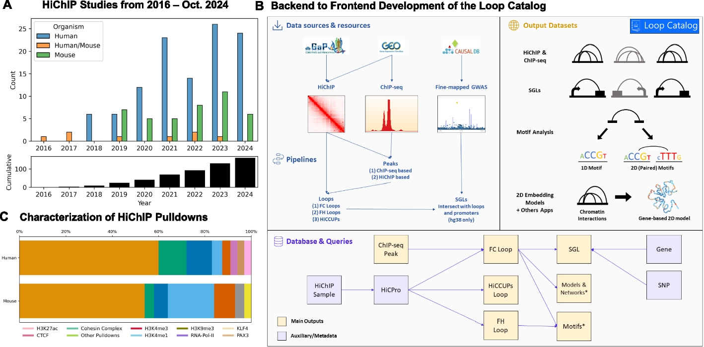 Loop Catalog: a comprehensive HiChIP database of human and mouse samples